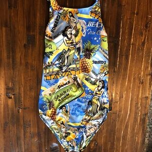 2/$10 Hawaiian Print Swimsuit